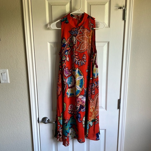 Anthropologie Larkhill Swing Dress by Maeve in orange floral size S - Picture 2 of 7